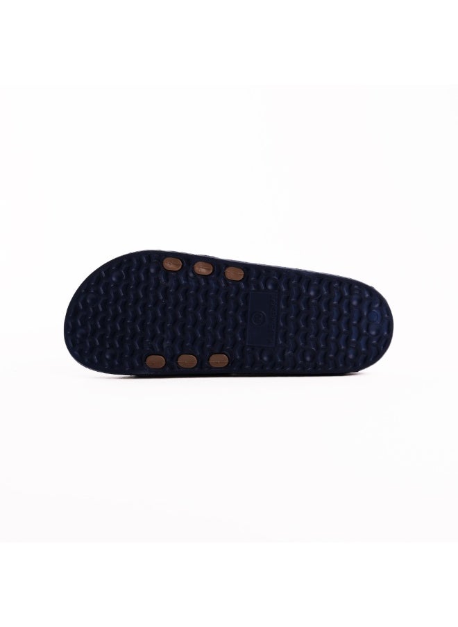 Onda Motif Comfortable, Light Weight & Stylish Slide Slipper for Women  Navy & Beige