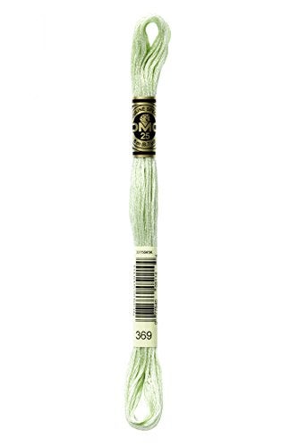 DMC 117369 Mouline Stranded Cotton Six Strand Embroidery Floss Thread Light Pistachio Green 87Yard