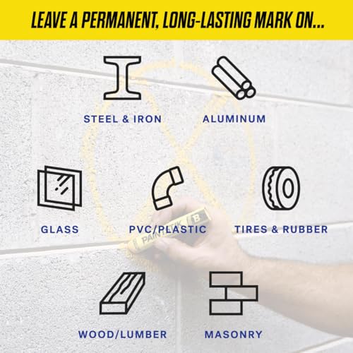 Markal 12-Pack White Paint Markers - Permanent, Waterproof & UV Resistant for Metal, Wood, Tires - Home & Industrial Use, Fade-Resistant, Made in USA - Works on Oily, Icy, Wet, Dry & Cold Surfaces - Image 3