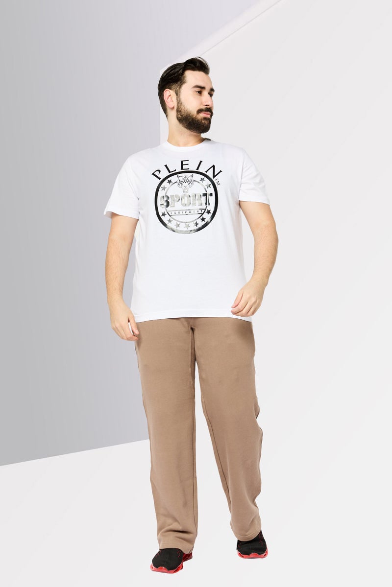 PHILIPP PLEIN Plein Sport Men Sportswear Fit Short Sleeve Outdoor T Shirt, White - Image 2