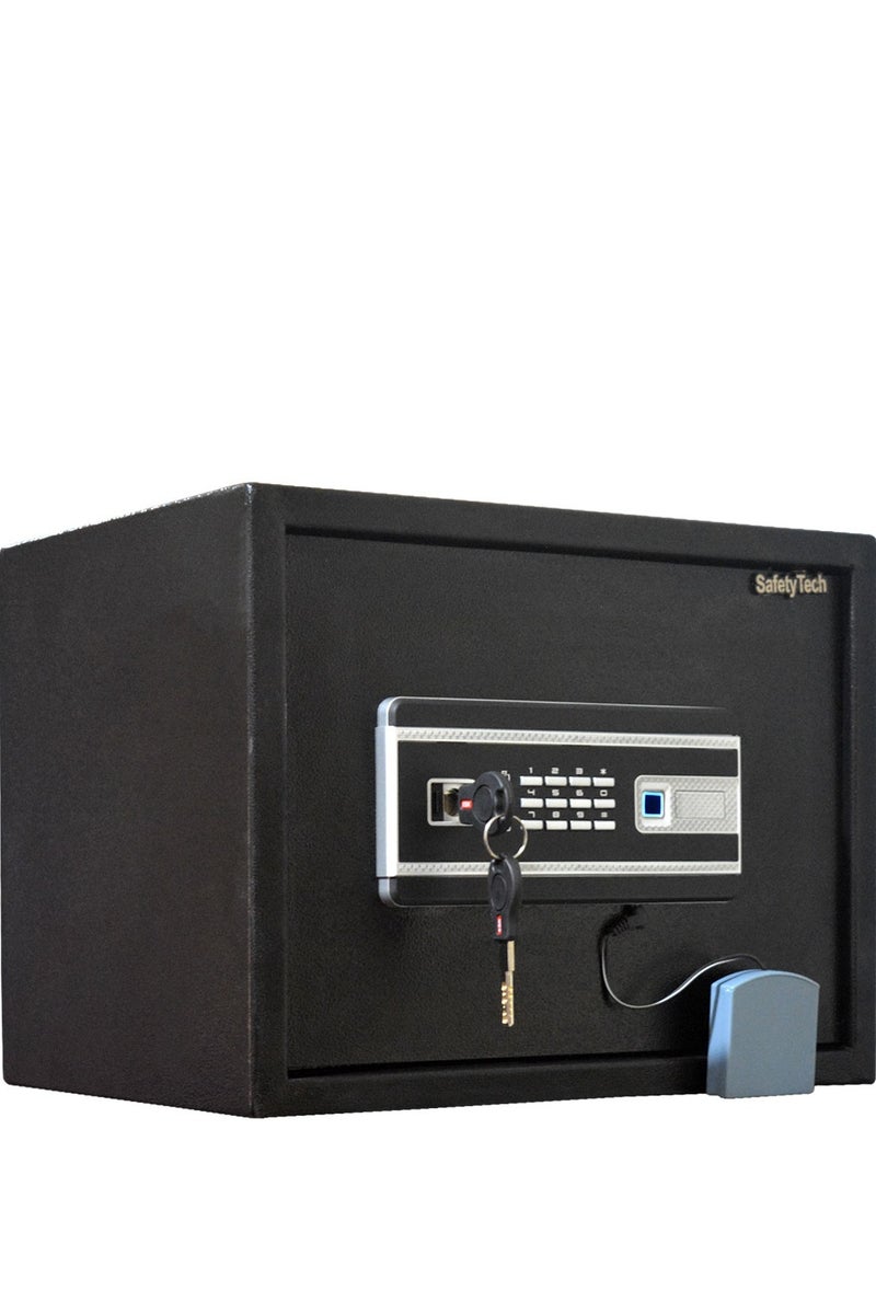 Safety Tech Biometric Fingerprint Safe with 3-Factor Authentication 38cm x 30cm x 30cm - Image 1