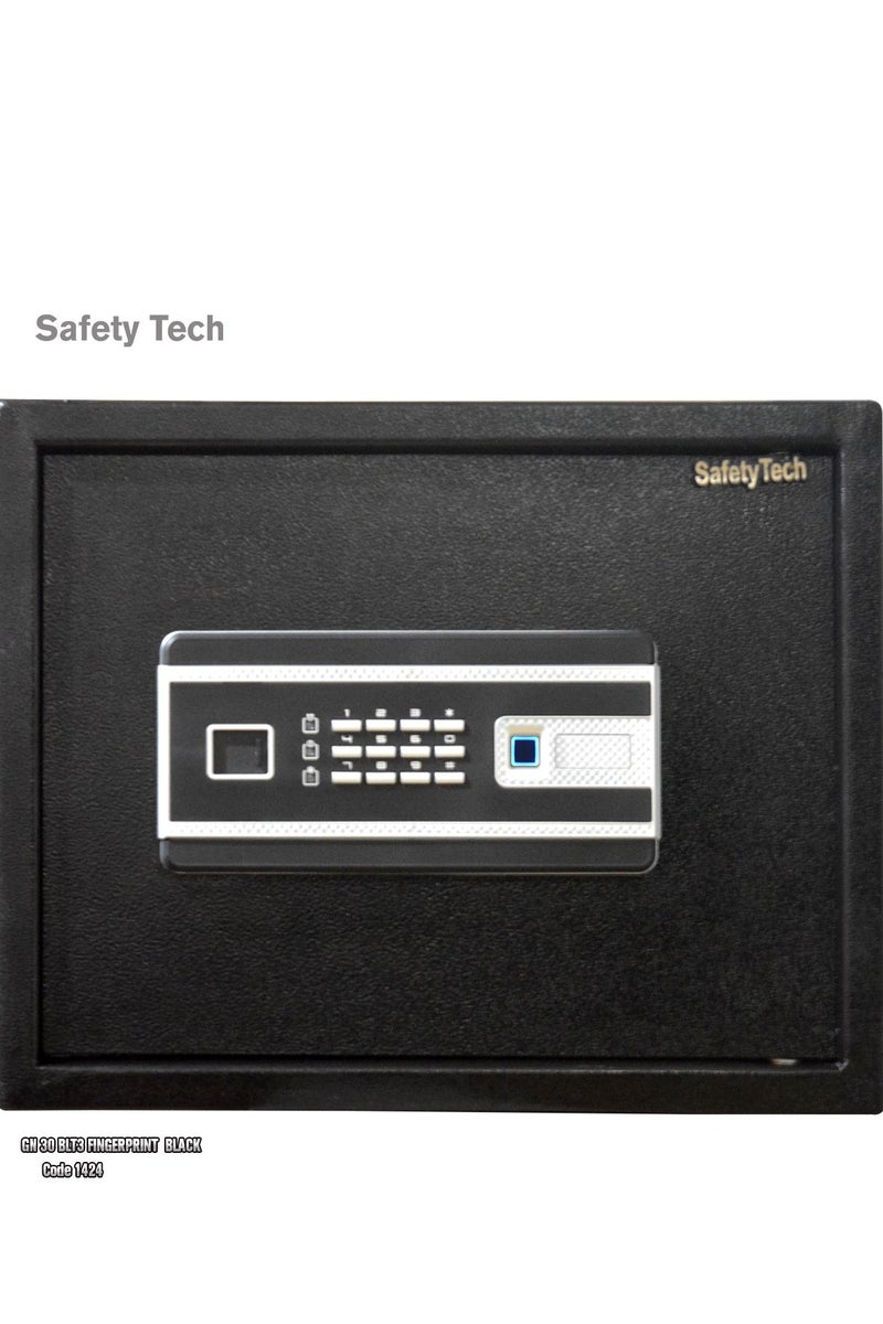 Safety Tech Biometric Fingerprint Safe with 3-Factor Authentication 38cm x 30cm x 30cm - Image 3