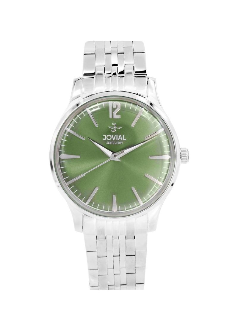 Jovial JOVIAL 5075LSMQ09E Women's metal band  Watch, 30mm, Green Dial  - Image 1