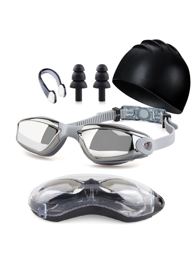 Generic Swimming Goggles With Swim Cap,Earplugs And Noseclip
