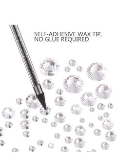 KASTWAVE Rhinestone Picker Dotting Pen, Dual-Ended Wax Pencil Nail Art Gems Crystals Studs Pick Up Tool with 1 Extra Wax Tip  - Image 5
