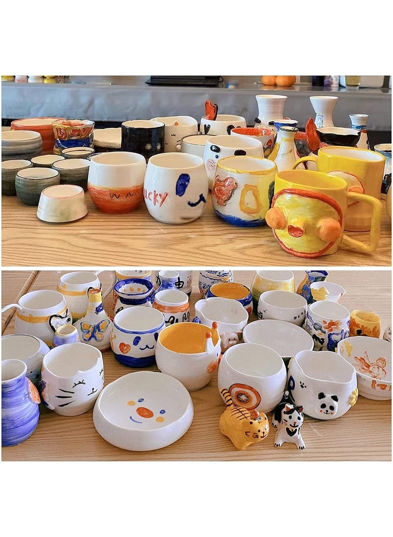 FDTY 1.1 رطل (500 جرام) طين أبيض طبيعي خاص يجف بالهواء - طين فخاري غير سام ذاتي التصلب، طين نحت متعدد الأغراض للأطفال والكبار، النحت، دروس الفنون الخزفية، الحرف اليدوية (مناسب للأطفال من سن 3 سنوات فما فوق) - Image 2