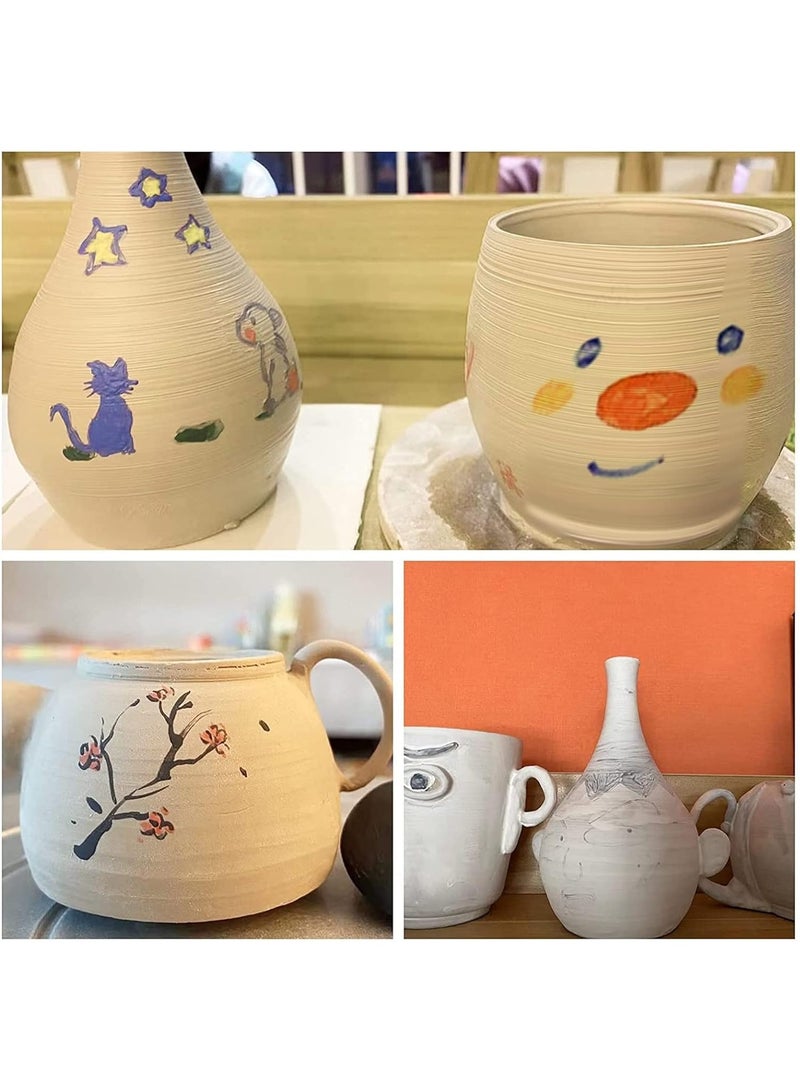 FDTY 1.1 رطل (500 جرام) طين أبيض طبيعي خاص يجف بالهواء - طين فخاري غير سام ذاتي التصلب، طين نحت متعدد الأغراض للأطفال والكبار، النحت، دروس الفنون الخزفية، الحرف اليدوية (مناسب للأطفال من سن 3 سنوات فما فوق) - Image 3