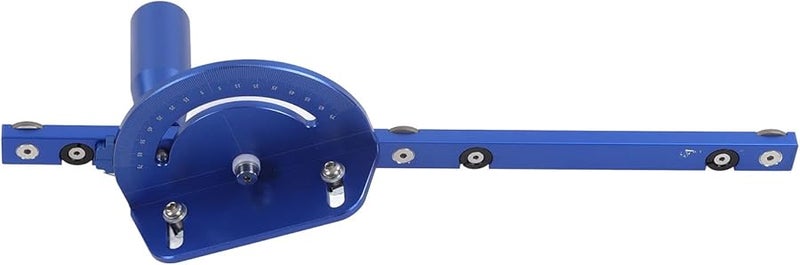 مقياس زاوية منشار طاولة من سبائك الألومنيوم مع قضيب دفع لأعمال النجارة الدقيقة ومشاريع DIY باللون الأزرق - Image 1