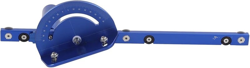 مقياس زاوية منشار طاولة من سبائك الألومنيوم مع قضيب دفع لأعمال النجارة الدقيقة ومشاريع DIY باللون الأزرق - Image 3