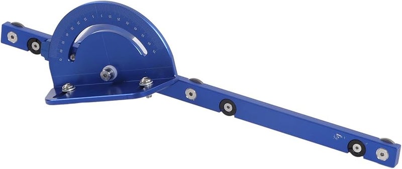 مقياس زاوية منشار طاولة من سبائك الألومنيوم مع قضيب دفع لأعمال النجارة الدقيقة ومشاريع DIY باللون الأزرق - Image 5