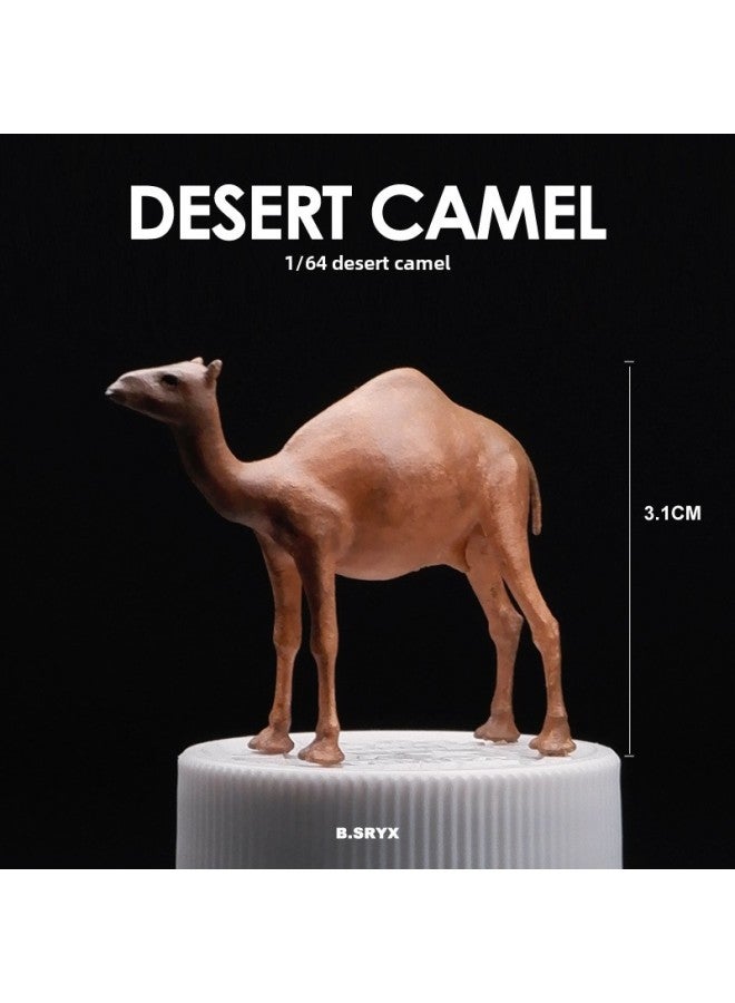 1/64 Scale Miniature Doll Model Toy Handheld Figurine Decorative Scene Prop Sandbox Companion Character-Color:Camel - Image 1