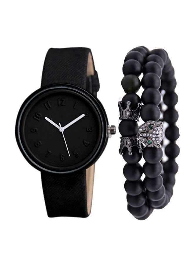 NIBEMINENT - men Analog Quartz Watch With Beaded Bracelet NNSB03702002 - Image 1