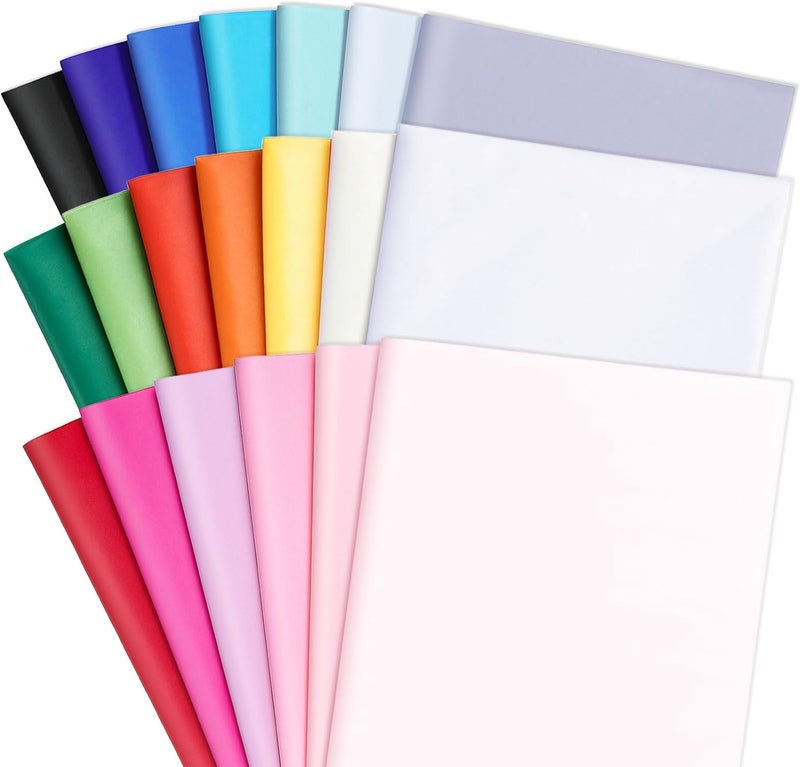Woric 160 Sheets Multicolor Tissue Paper for Gift Bags - 20 x 14 Inches - Image 1