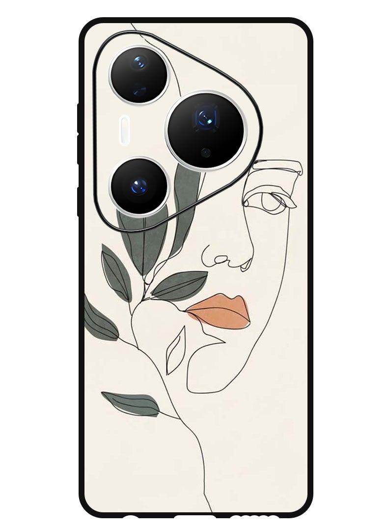 Theodor Case Compatible with Huawei Pura 80 Pro Plus 6.8 Inch Protection Shockproof Bumper Cover Girl Art - Image 1