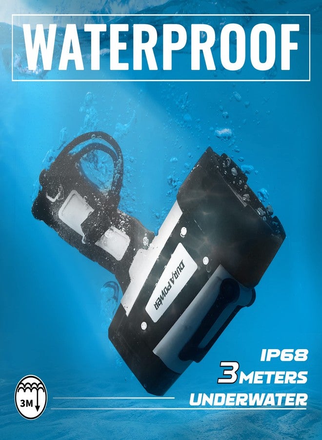Durapower Rechargeable Spotlight, IP68 Waterproof Super Bright Handheld Spotlight, High Lumen LED Portable Spot Flashlight for Marine Boat Hunting Camping - Image 2
