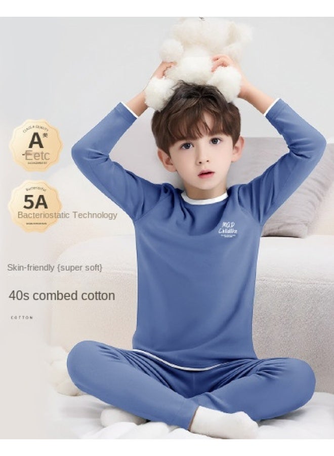 MQD Category A, Children's Thermal Underwear Set For Older Kids, Boys' Long-sleeve Thermal Pajamas, Boys' Innerwear - Image 1