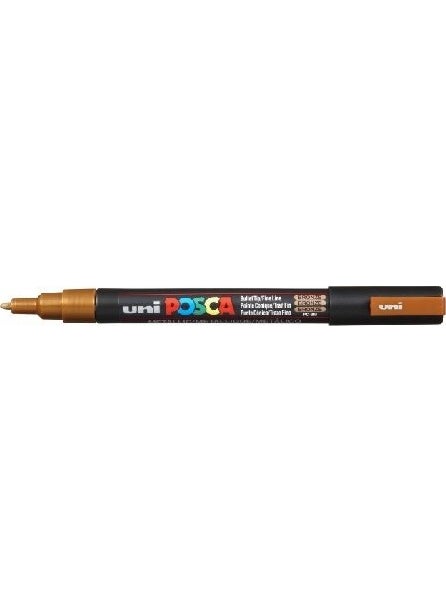 Uni Posca Pc-3m Painting Marker 0.9-1.3 mm Metallic Bronze 