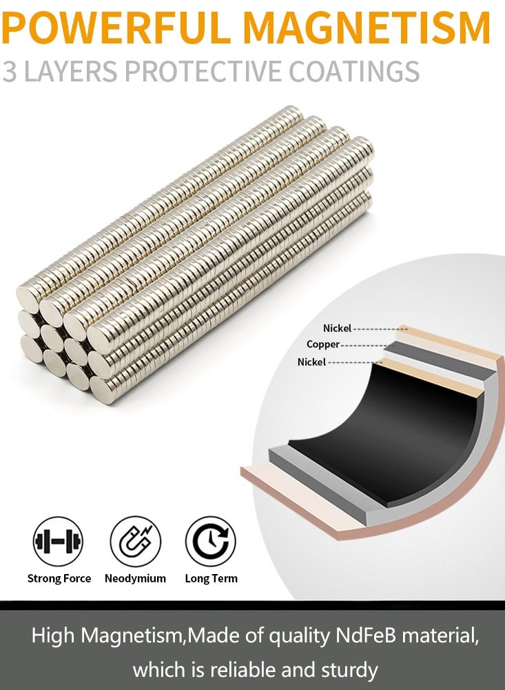 100pcs 0.31x0.08inch Super Powerful Neodymium Magnet Round Strong Permanent Magnetic Small NdFeB Refrigerator Magnets 8X2mm - Image 4
