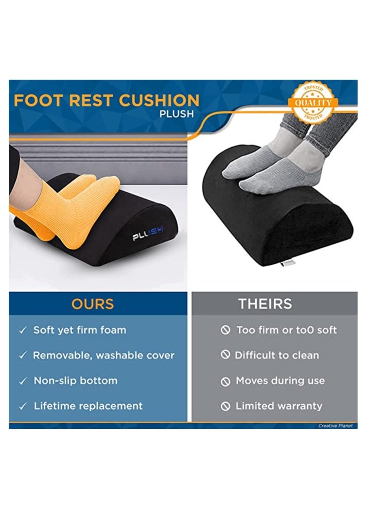 Plush Creative Planet Plush Footrest For Under Desk At Work New Ergonomic Design Excellent Foot Pillow For Office Improves Leg Height Cushion For Relaxed Gaming Tear Drop  - Image 4