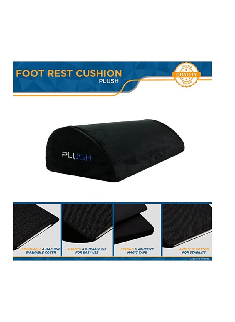 Plush Creative Planet Plush Footrest For Under Desk At Work New Ergonomic Design Excellent Foot Pillow For Office Improves Leg Height Cushion For Relaxed Gaming Tear Drop  - Image 5