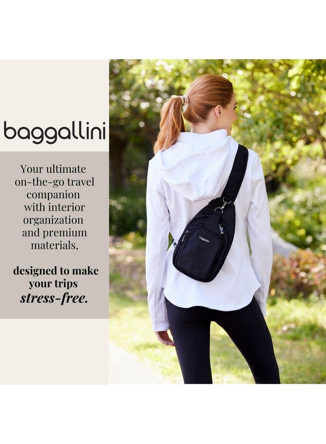 Baggallini Central Park Sling - Sling Crossbody Bag for Women with Convertible Adjustable Shoulder Strap, Black - Image 2