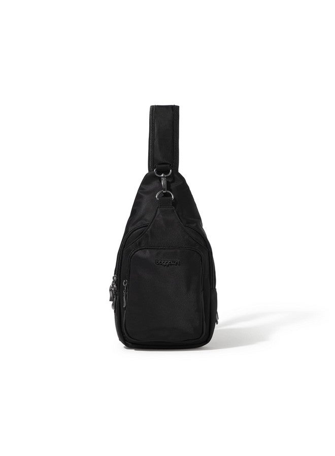 Baggallini Central Park Sling - Sling Crossbody Bag for Women with Convertible Adjustable Shoulder Strap, Black - Image 1