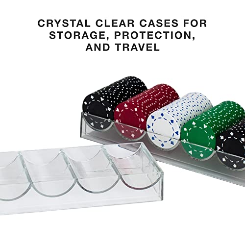 Brybelly Clear Acrylic Poker Chip Tray | for Standard Size Chips & Clay Chips | Each Tray Holds 100 Chips | 10 Trays - No Lids - Image 5