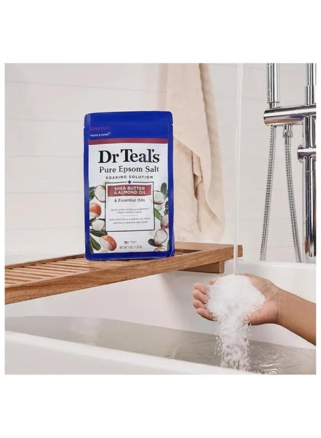 Dr Teal's Pure Epsom Salt Soaking Solution + Shea Butter & Almond Oil Essential Oils 1.36Kg - Image 3