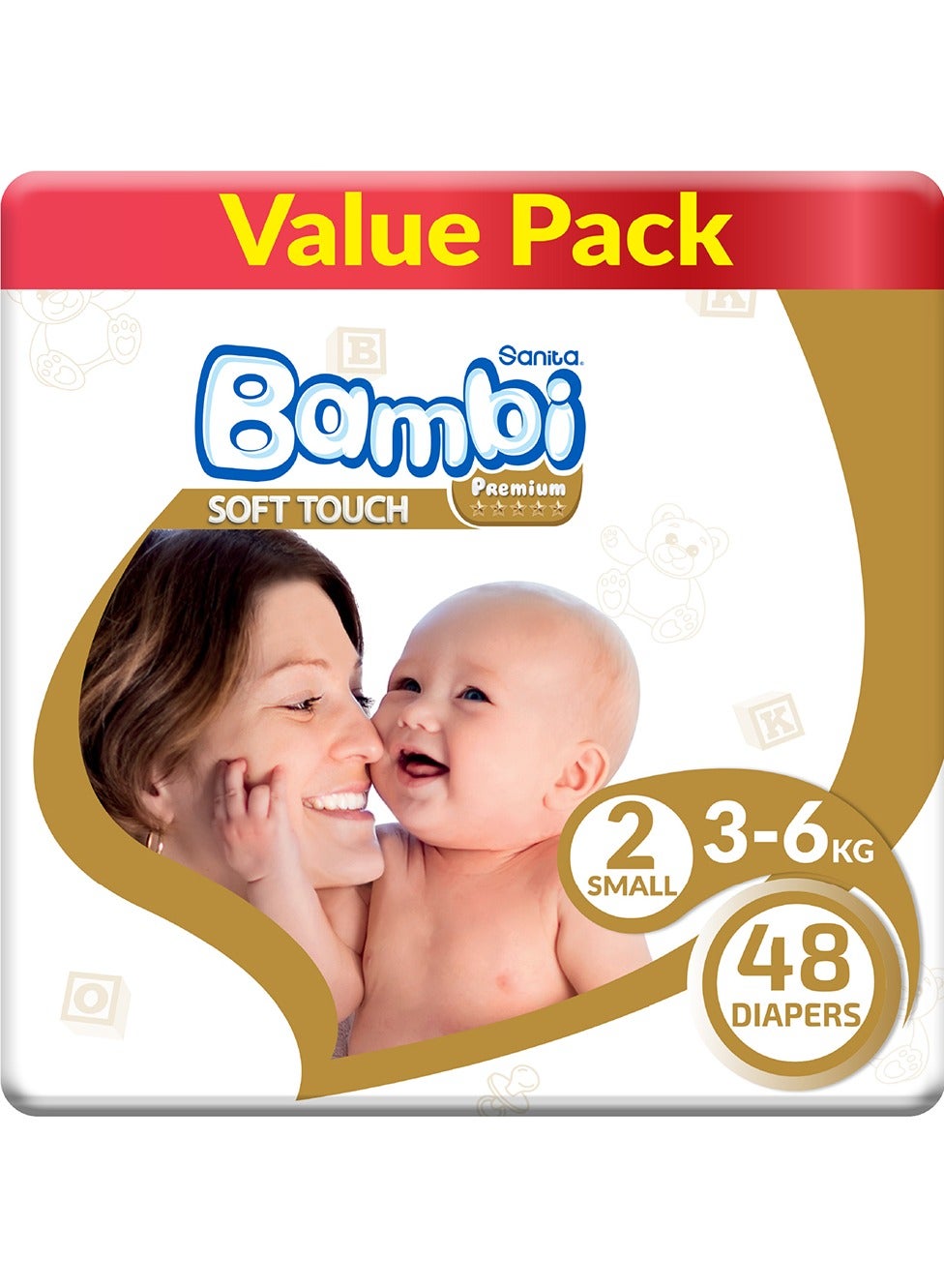 Sanita Bambi Baby Diapers Value Pack Size 2 3-6 Kg