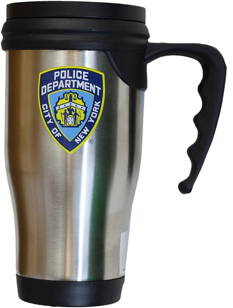 NYC FACTORY NYPD Travel Mug Officially Licensed New York Police Coffee Cup Stainless Steel - Image 1