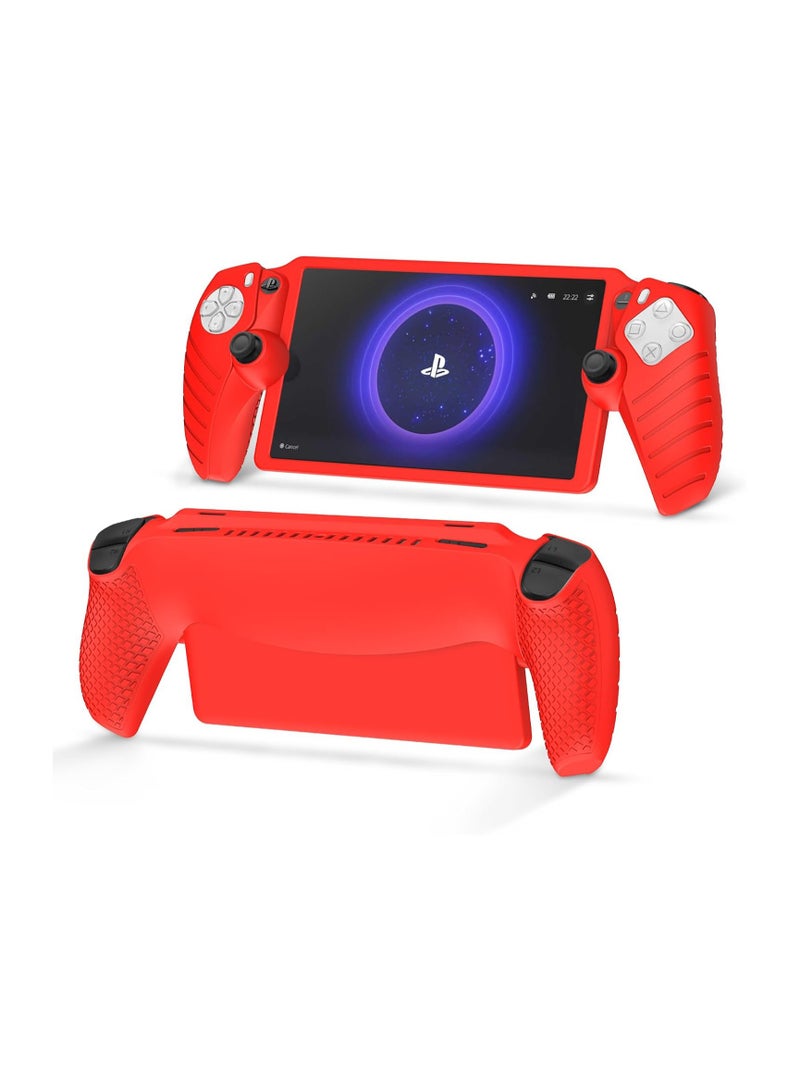 Protective Case for Playstation Portal, Silicone Case Cover Protector All-Around Protection and Non-Slip Thumb Grips Accessories for Playstation Remote Player Playstation Portal Case (Red) - Image 1