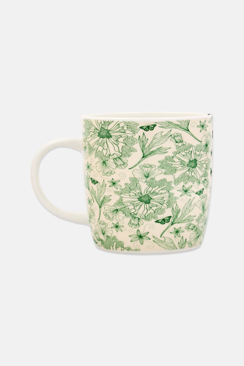 KitchenCraft Floral Print Ceramic Coffee Mug, Multicolor - Image 2