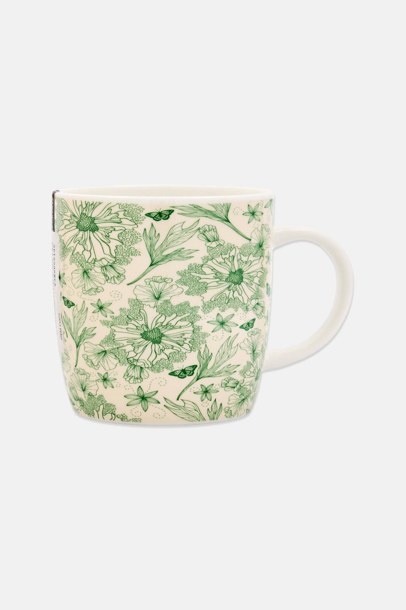 KitchenCraft Floral Print Ceramic Coffee Mug, Multicolor - Image 1
