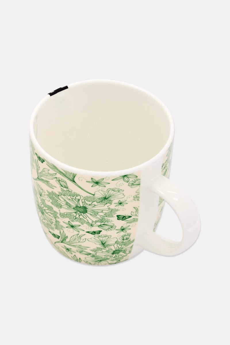 KitchenCraft Floral Print Ceramic Coffee Mug, Multicolor - Image 3