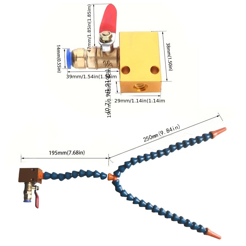 Bidirectional Mist Cooling System For 8mm Air Tube CNC Lathe Milling Drilling Machine - Image 3