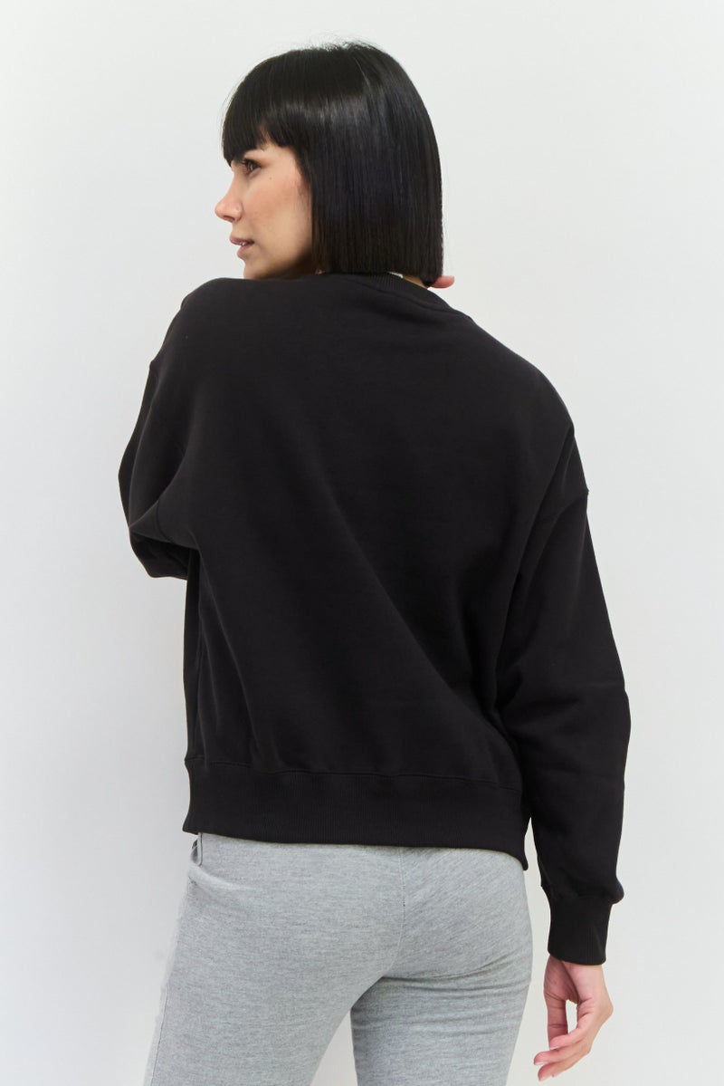 PUMA ملابس رياضية نسائية بأكمام طويلة مناسبة، خارجية، سويت شيرت، أسود - Image 3