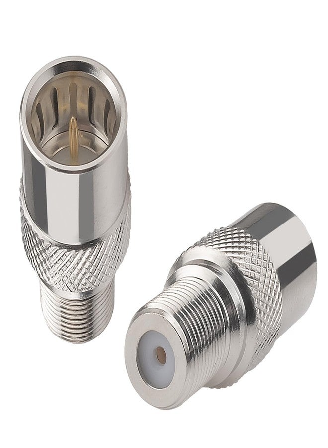 onelinkmore Coax Quick Connector Quick Push On Male to F Female Adapter F Type Male to Female Extender Push on Connector for RG6 Coaxial Cable,Antenna, RVs, Satellite Receiver and Camping TV Connection Pack of 2 - Image 1