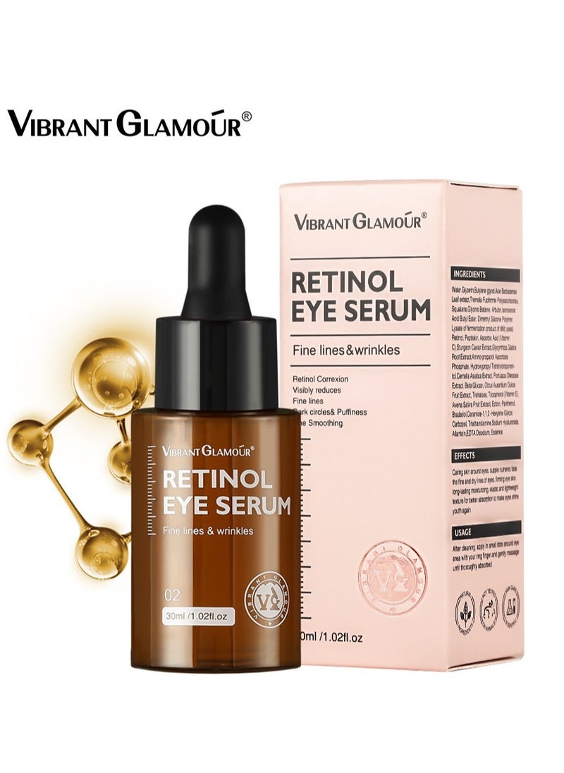 Vibrant Glamour - Anti Aging Retinol Eye Serum 30ml Rapid Wrinkle Repair Anti Wrinkle Skin Remove Age Dark Circles - Image 1