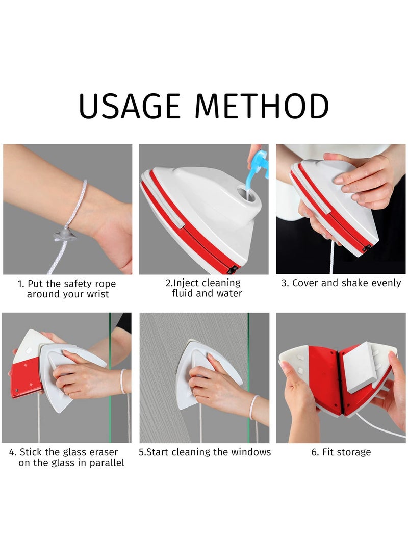 Excefore Water filled Magnetic Window Brush For Single Layer Glass Thickness 0.3''-0.6'' (8-15mm)  - Image 5