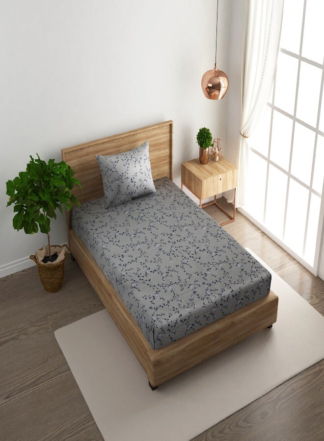 RISHAHOME 2-Piece Single Cotton Bedsheet Set 180 TC – 100% Cotton, Soft, Breathable & Durable with 1 pillow case - Image 1