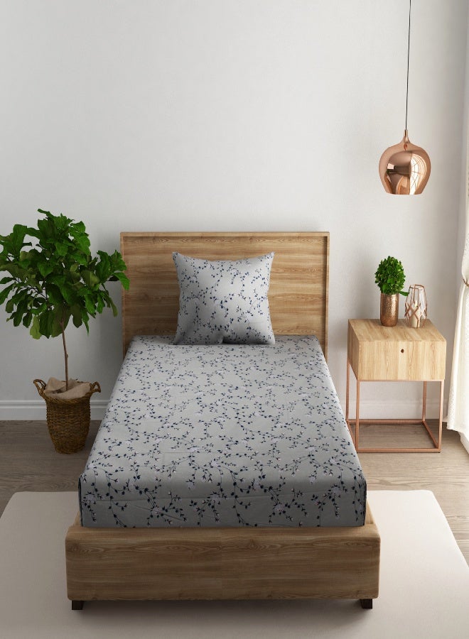 RISHAHOME 2-Piece Single Cotton Bedsheet Set 180 TC – 100% Cotton, Soft, Breathable & Durable with 1 pillow case - Image 2