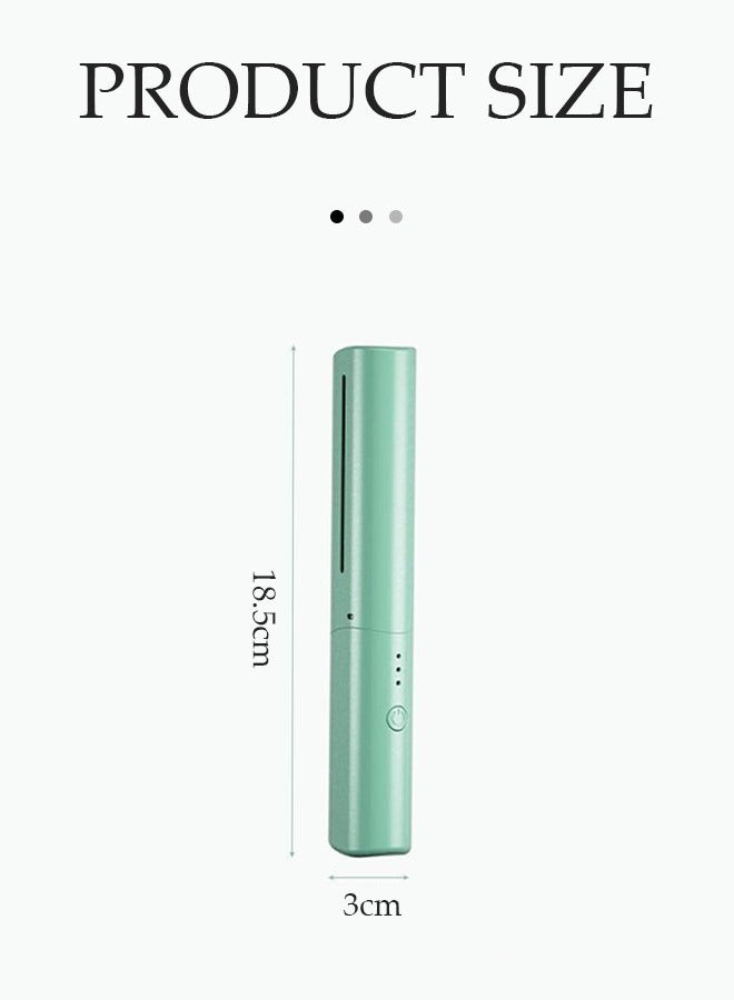 DUNISO Cordless straightening brush, portable heated mini straightening comb, USB charging anti scalding comb, can be used for both straight and curly hair, with three temperature control - Image 2