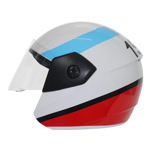 TVS Racing Kids Graphics Half face, Open Face Helmet White XXS - Image 1