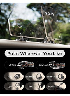 PADOM Padom For Magsafe Car Mount, [360° Rotation Strong Magnet] Phone Holder for Your Car, Stand Hands Free Car Holder Phone Mount Car Fit for iPhone 15 14 13 12 Pro Max Plus Mini Magsafe Cases  - Image 2