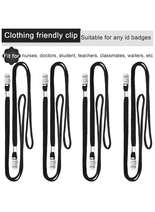 Marspark 200 Pieces Black Lanyards Bulk With Clip Flat Neck Lanyard Badge Lanyard With Swivel Hook Lanyards For Id Cards Holder - Image 4
