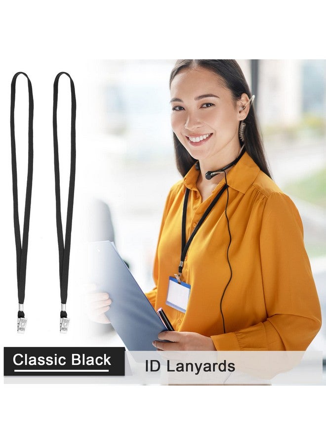 Marspark 200 Pieces Black Lanyards Bulk With Clip Flat Neck Lanyard Badge Lanyard With Swivel Hook Lanyards For Id Cards Holder - Image 5