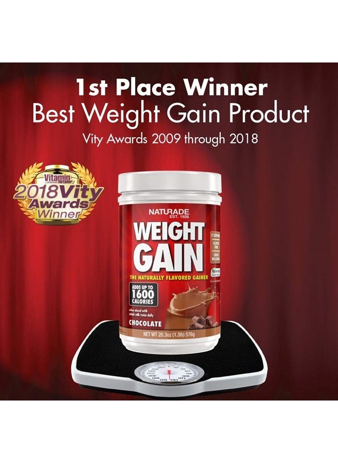 Naturade All Natural Weight Gain Drink Mix - Gluten Free, Delicious Taste, 1600 Calories per Servings - Mass Gainer w/Carbohydrates & Protein - Chocolate, 20.3 Ounce (12 Servings).  - Image 5