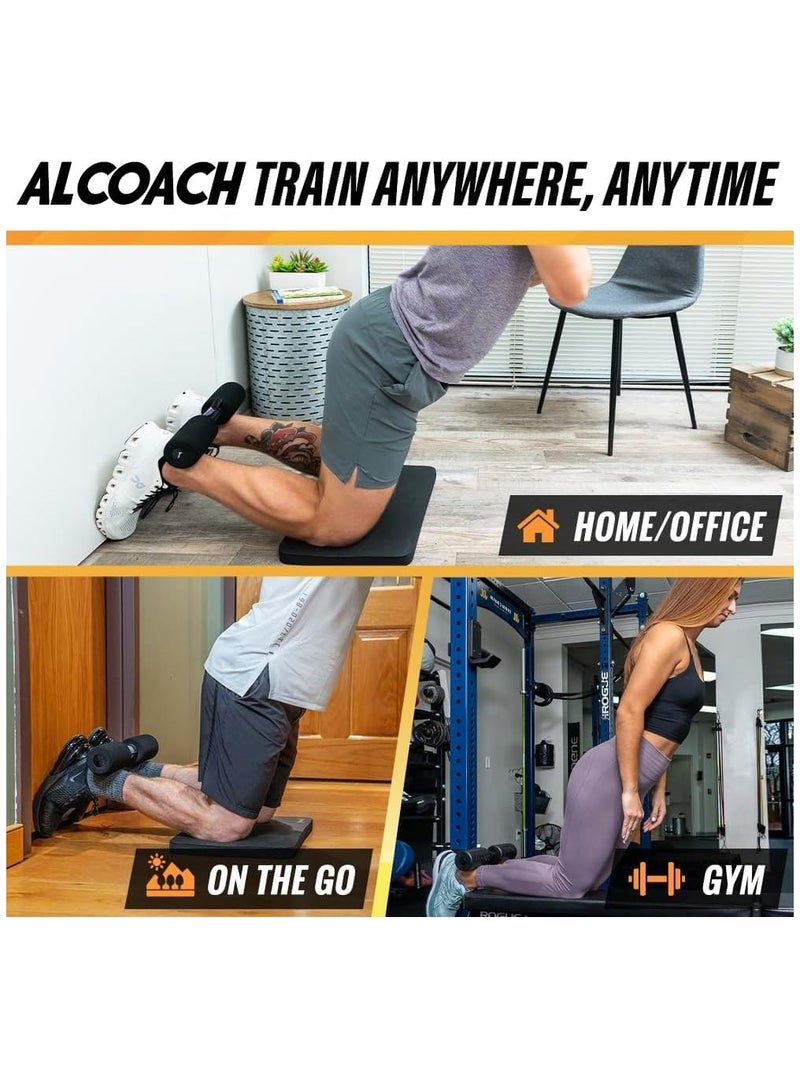 ALCOACH Sit Up Exercise Equipment Hamstring Curl Strap Machine Door Sit Up Bar for Home Gym or Home Workout Portable and Adjustable Workout Bar and Sit Up Foot Holder - Image 2