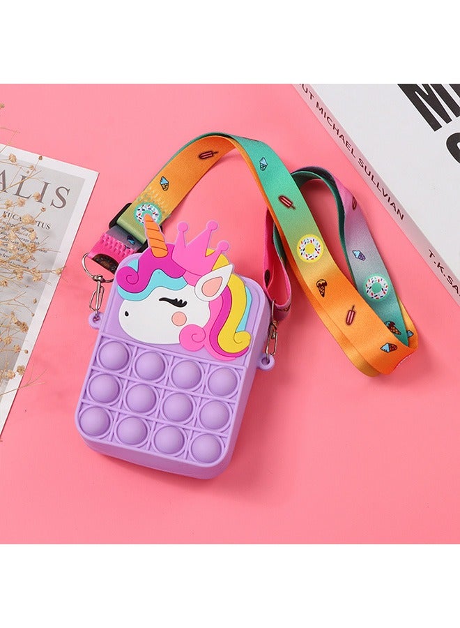 Pop Bag it, Fidget Bag, Pop Purse for Girl and Women Pop Bag, Anti Stress Silicone Poppet Bag Fidget Shoulder Bag, Best Gifts