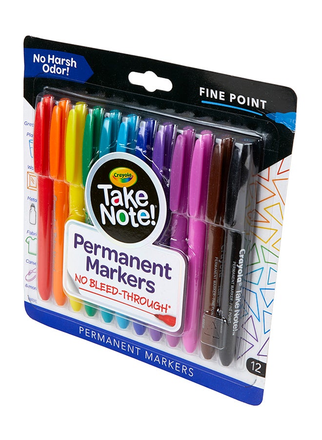 Crayola 12 قلم تحديد دائم قائم على الماء - Image 3